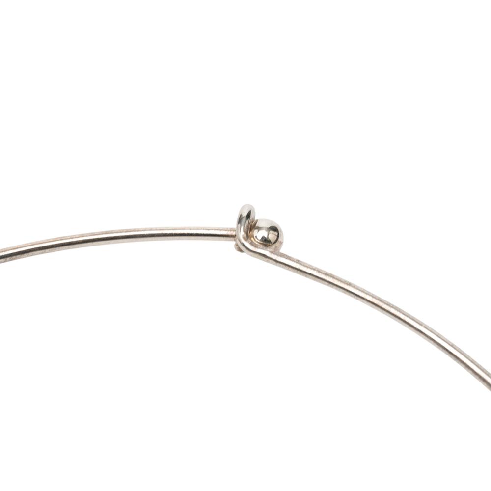 Chanel AB Chanel Silver SV925 / Sterling Silver Metal Sterling Silver Camellia Cutout Pendant Choker France