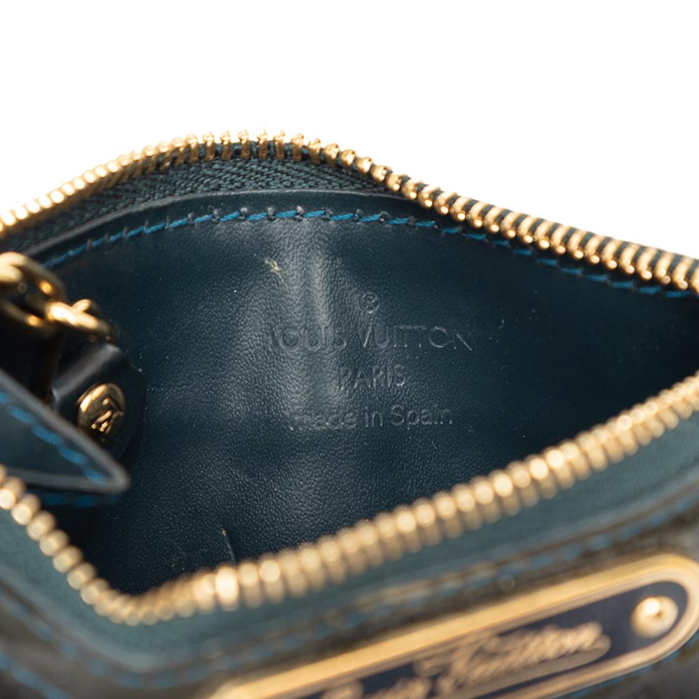 Louis Vuitton B Louis Vuitton Blue Navy Vernis Leather Leather Monogram Vernis Key Pouch Spain