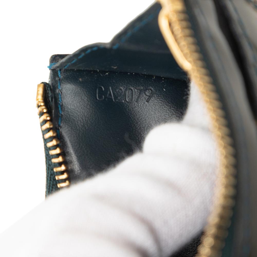 Louis Vuitton B Louis Vuitton Blue Navy Vernis Leather Leather Monogram Vernis Key Pouch Spain