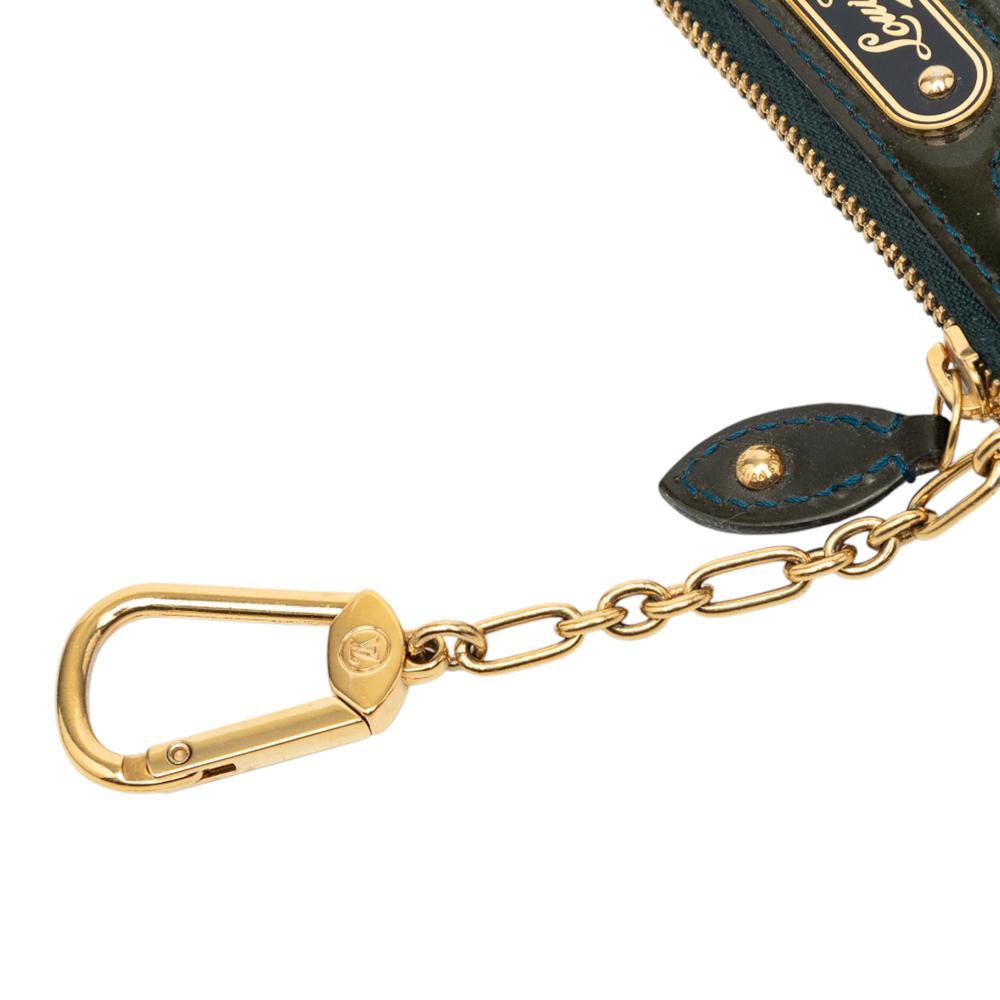 Louis Vuitton B Louis Vuitton Blue Navy Vernis Leather Leather Monogram Vernis Key Pouch Spain