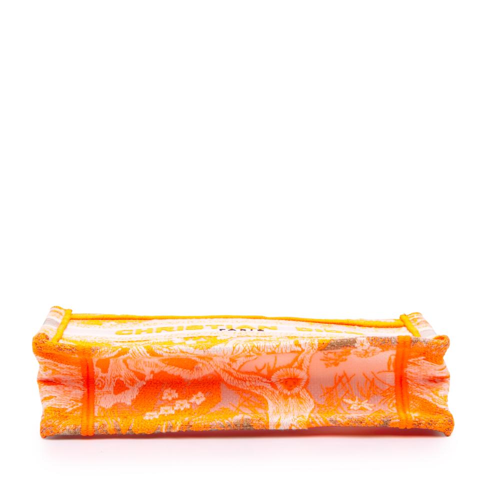 Christian Dior AB Dior Orange Canvas Fabric Mini Embroidered Dioriviera Toile De Jouy Book Tote Italy