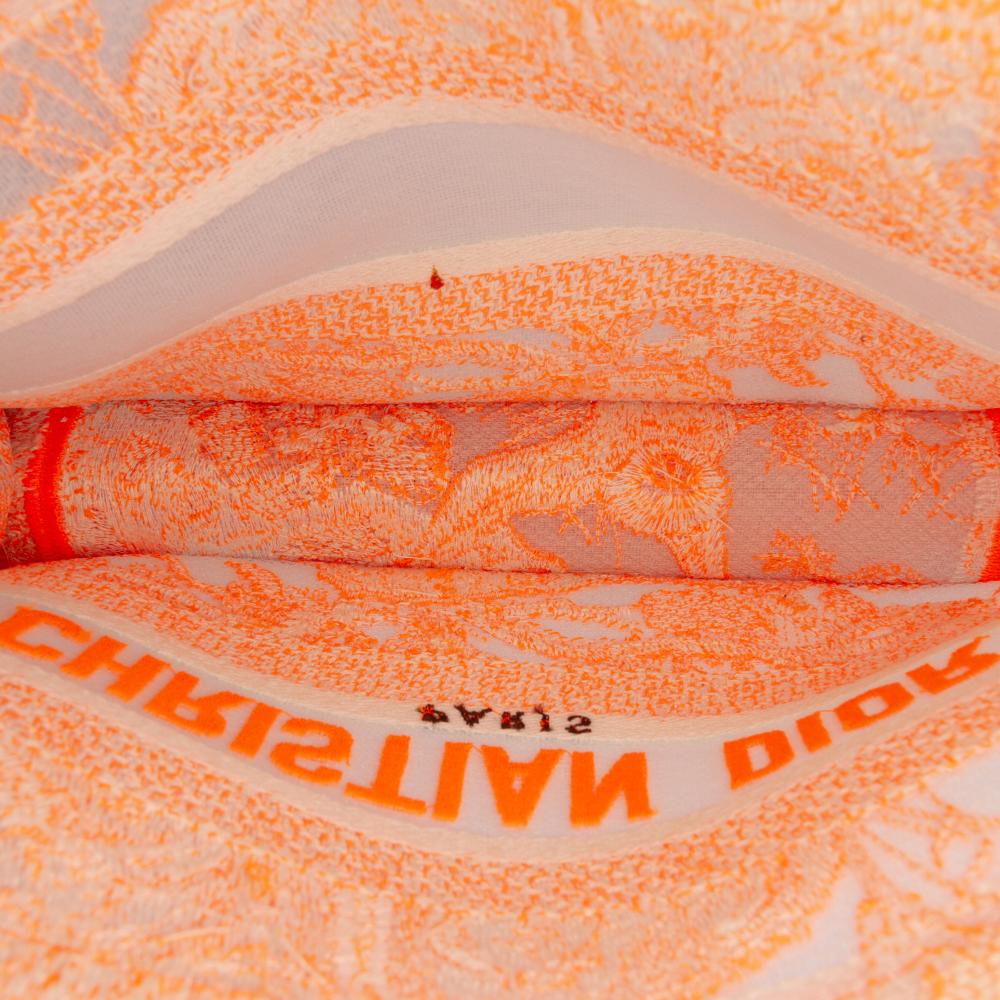 Christian Dior AB Dior Orange Canvas Fabric Mini Embroidered Dioriviera Toile De Jouy Book Tote Italy