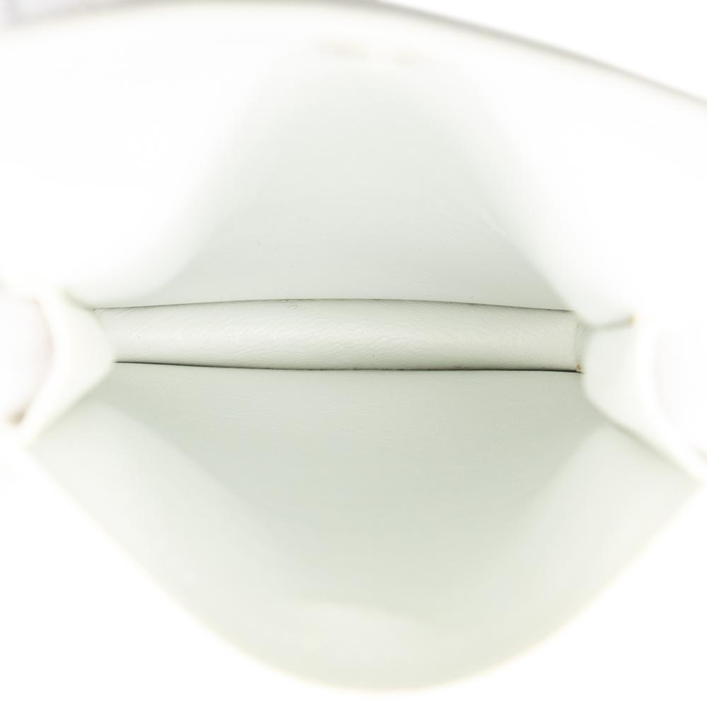 Balenciaga B Balenciaga White Calf Leather Cash Phone and Card Holder Italy