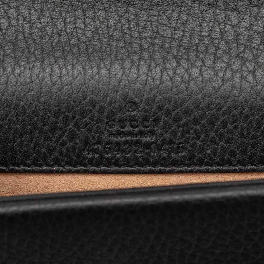 Gucci AB Gucci Black Calf Leather Mini Dionysus Crossbody Italy