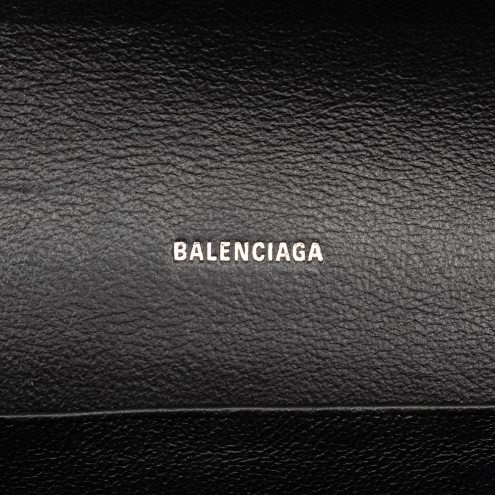 Balenciaga B Balenciaga Gold Calf Leather Metallic BB Phone Holder with Chain Italy