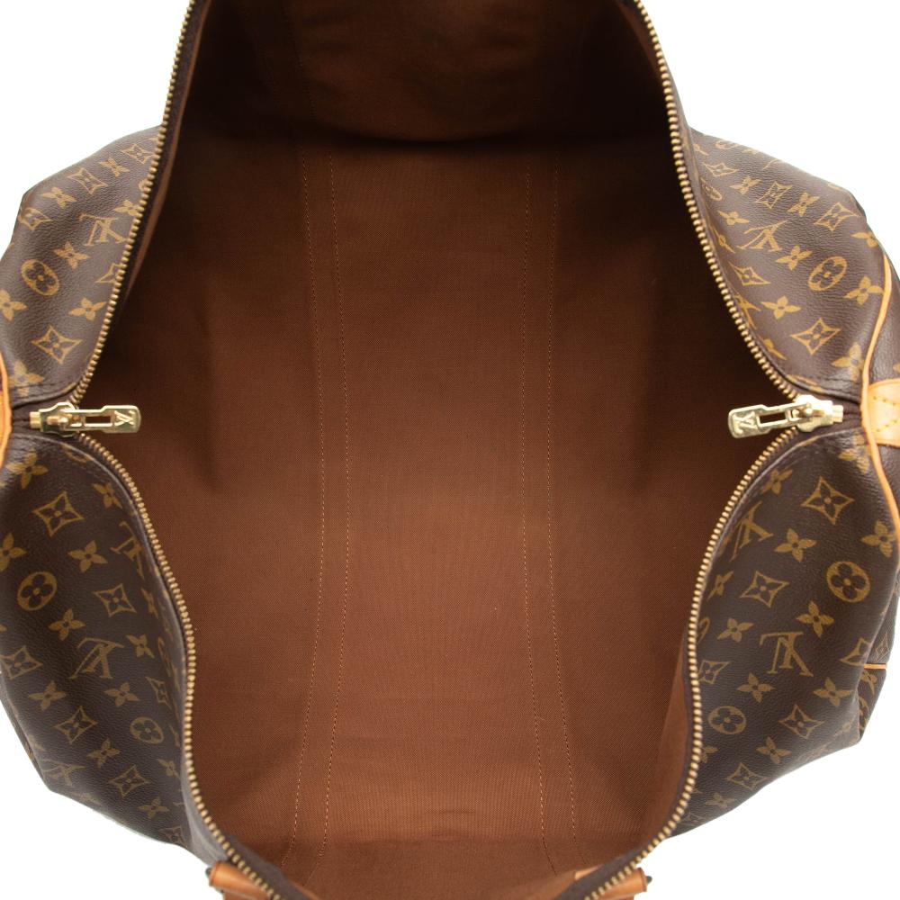 Louis Vuitton B Louis Vuitton Brown Monogram Canvas Fabric Monogram Keepall 60 France