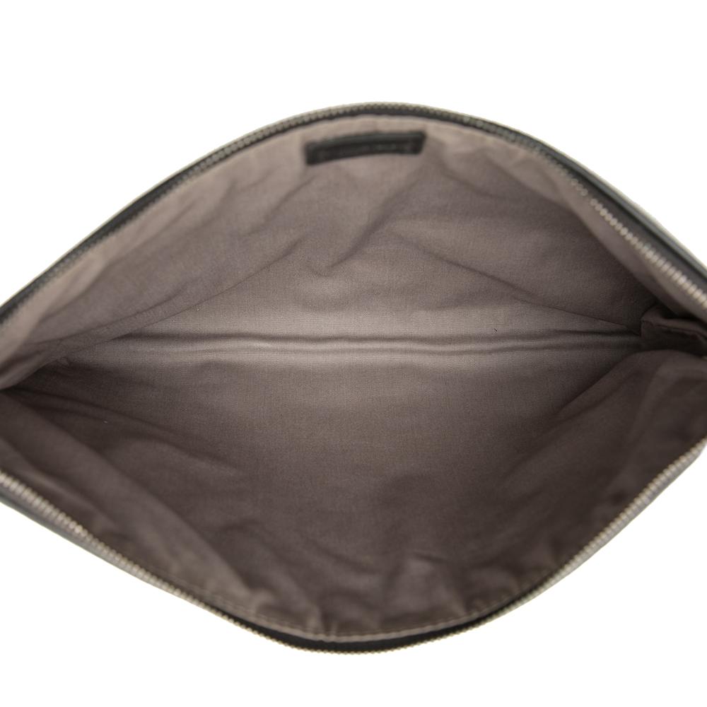 Bottega Veneta AB Bottega Veneta Black Nappa Leather Leather Nappa Intrecciato Clutch Italy