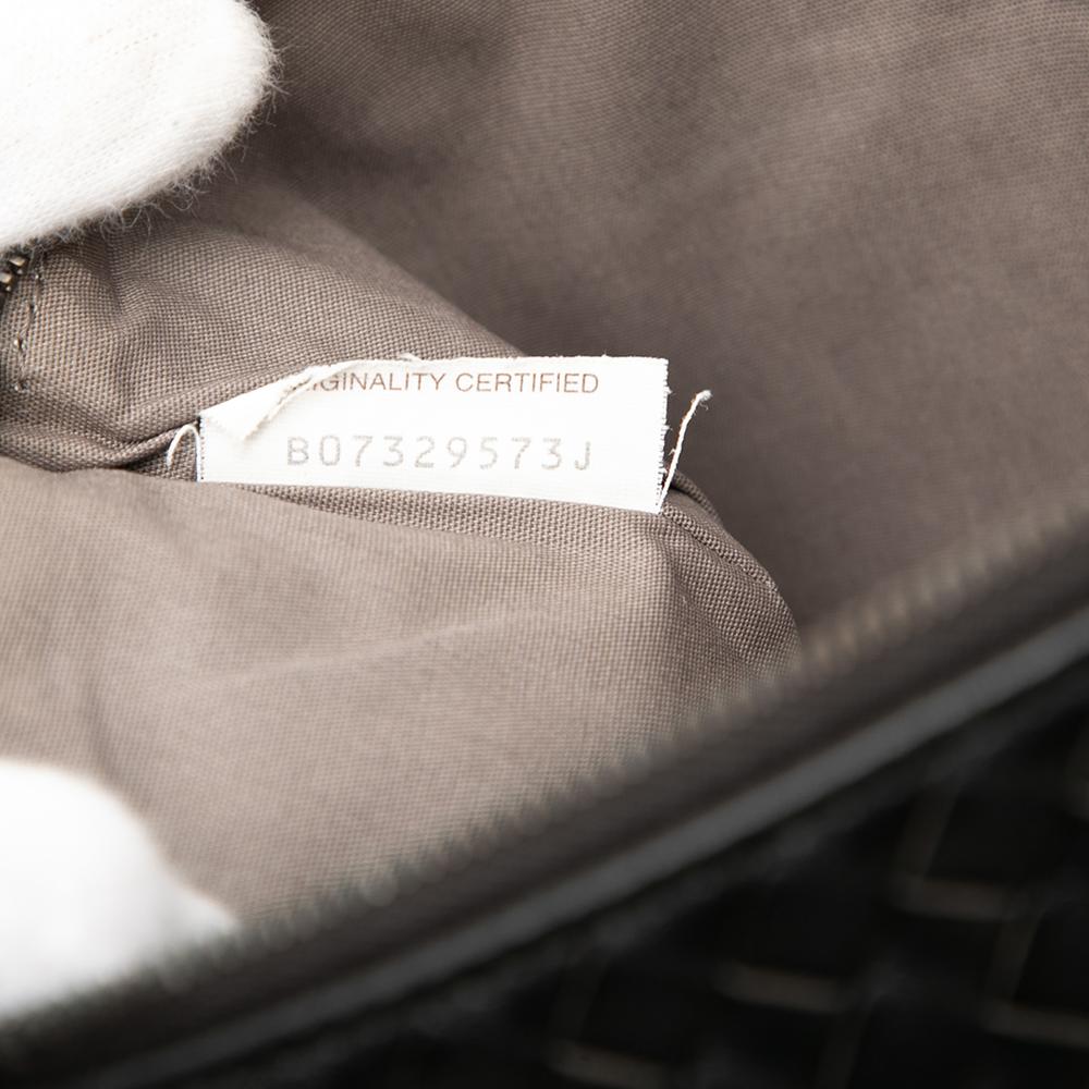 Bottega Veneta AB Bottega Veneta Black Nappa Leather Leather Nappa Intrecciato Clutch Italy