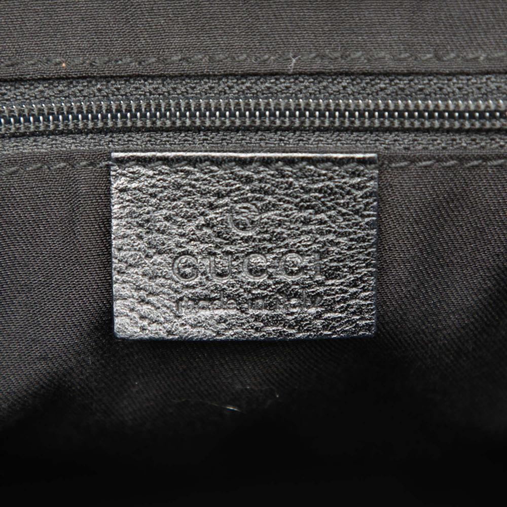 Gucci B Gucci Black Canvas Fabric GG Princy Tote Italy
