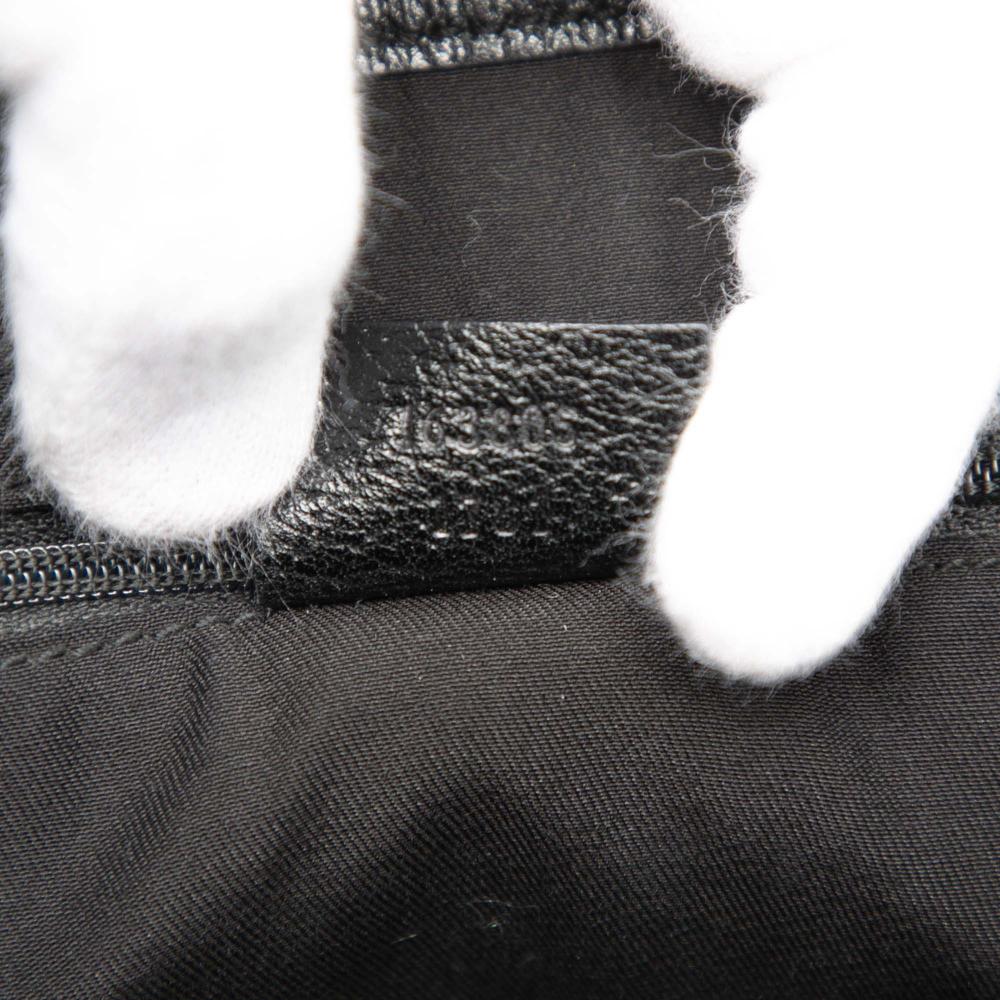 Gucci B Gucci Black Canvas Fabric GG Princy Tote Italy