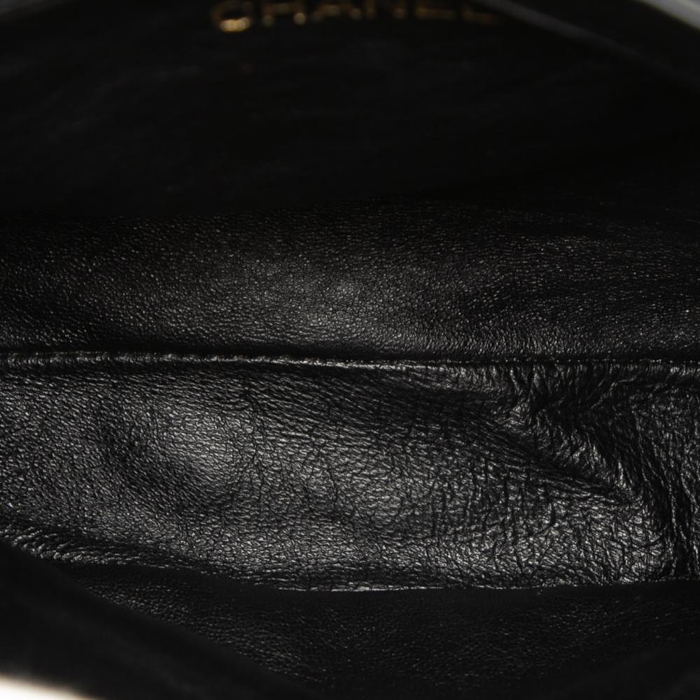 Chanel B Chanel Black Lambskin Leather Leather Quilted Lambskin Tassel Flap Crossbody Italy