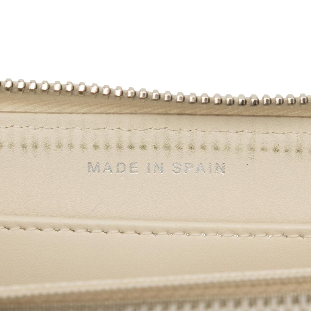 Chanel White Ivory Caviar Leather Leather CC Quilted Iridescent Caviar Zip Around Long Wallet Spain