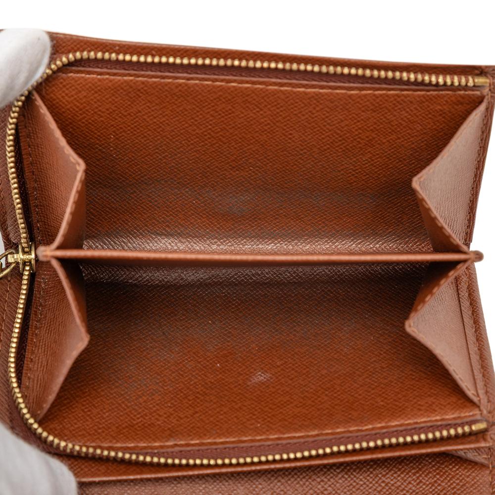 Louis Vuitton B Louis Vuitton Brown Monogram Canvas Fabric Monogram Porte Monnaie Billets Tresor Wallet Spain