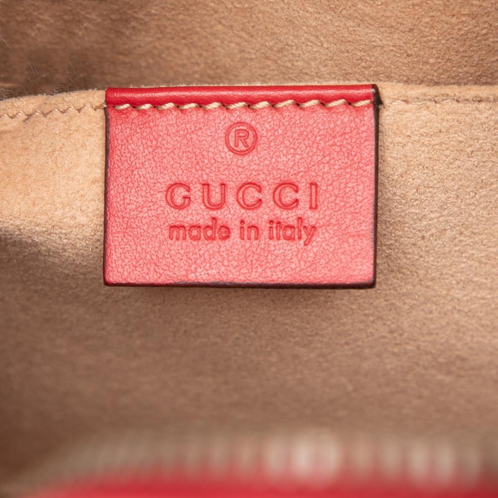 Gucci B Gucci Red Calf Leather Small GG Marmont Matelasse Backpack Italy