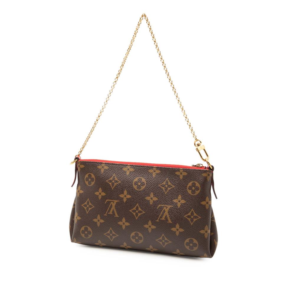 Louis Vuitton B Louis Vuitton Brown Monogram Canvas Fabric Monogram Pallas Clutch Spain