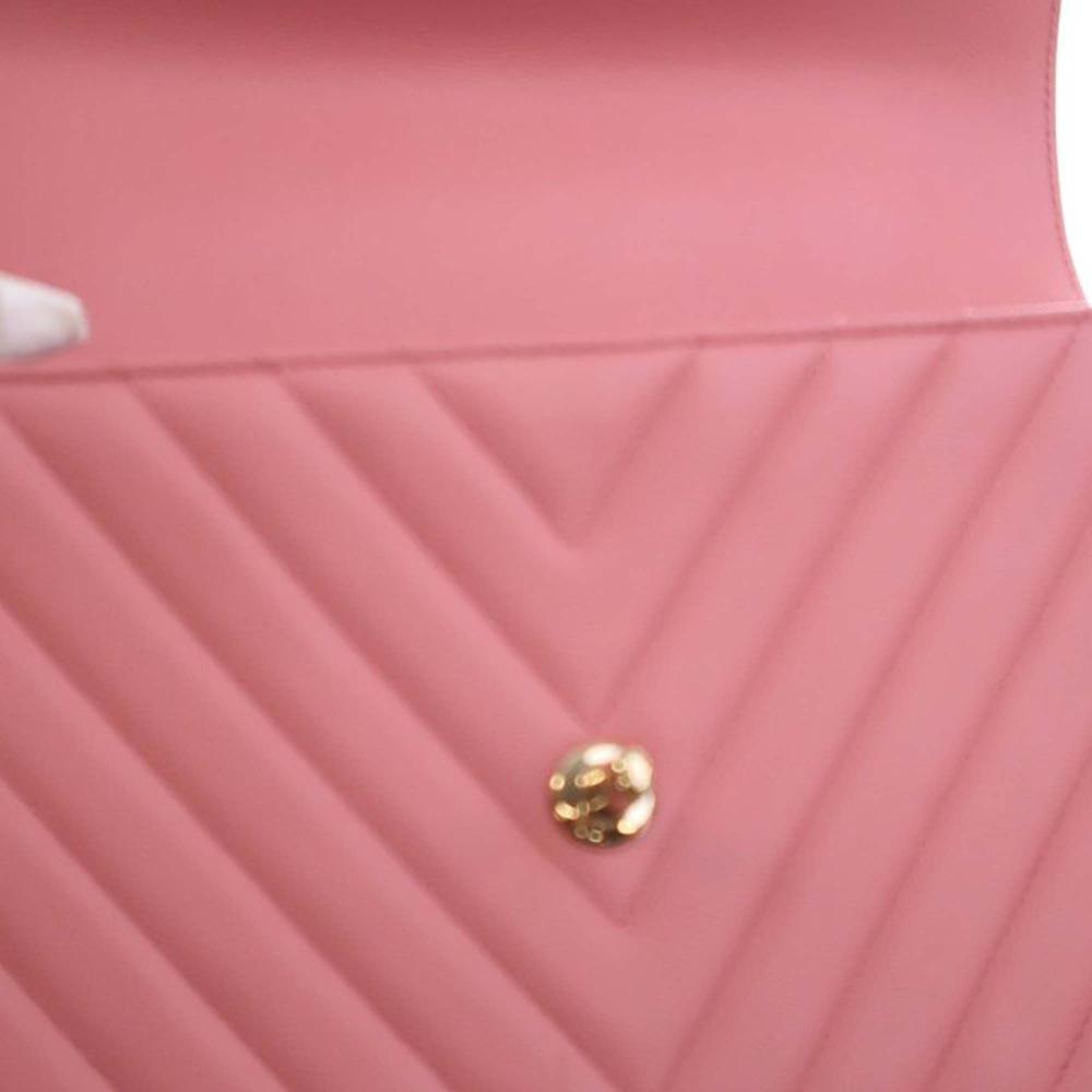 Chanel AB Chanel Pink Caviar Leather Leather Small Caviar Chevron Coco Top Handle Bag Italy