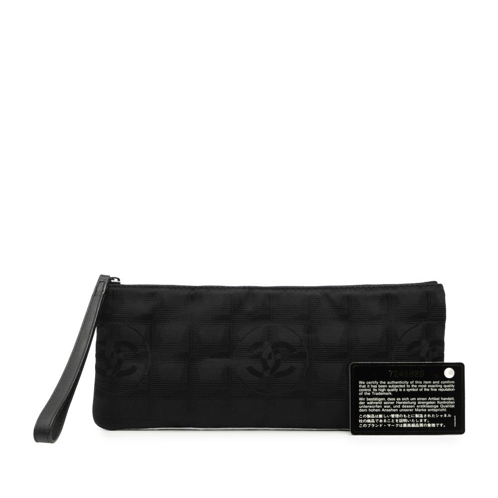 Chanel AB Chanel Black Nylon Fabric New Travel Line Pouch Italy