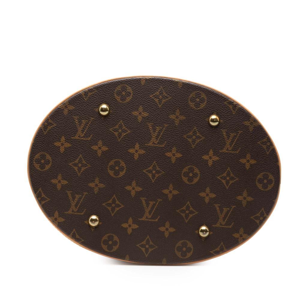 Louis Vuitton B Louis Vuitton Brown Monogram Canvas Fabric Monogram Bucket GM France