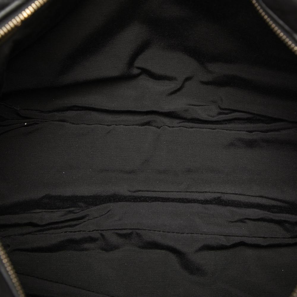 Ferragamo B Ferragamo Black Nappa Leather Leather Large Quilted Nappa Vara Tote Italy