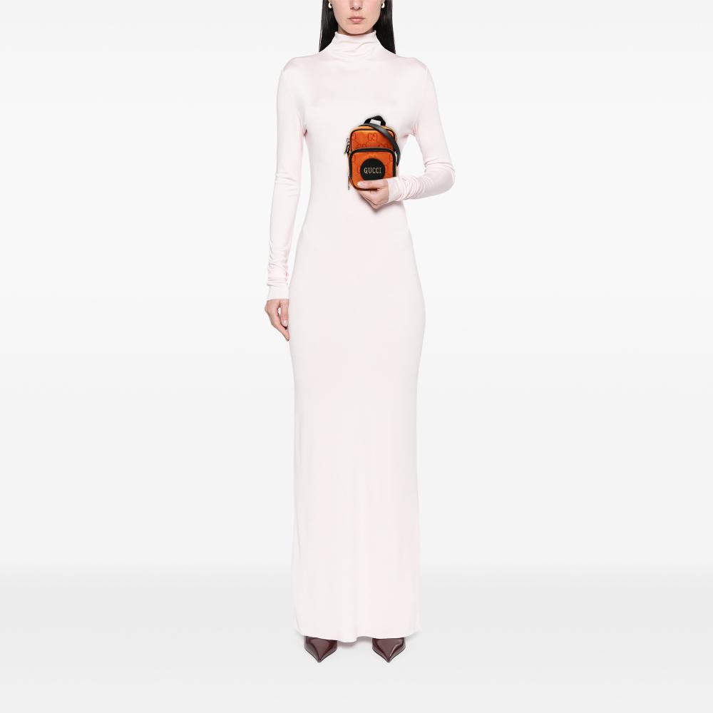 Gucci AB Gucci Orange Nylon Fabric Mini GG Off The Grid Satchel Italy