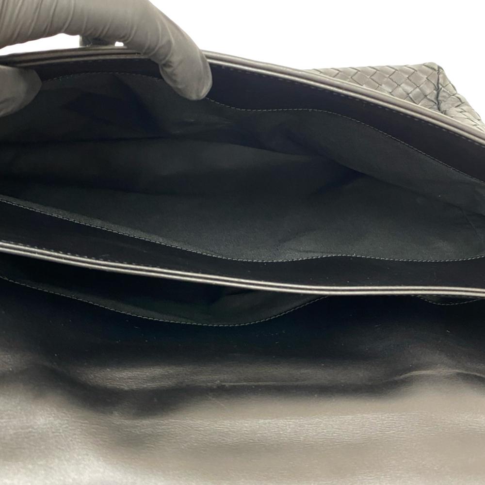 Bottega Veneta AB Bottega Veneta Black Nappa Leather Leather Nappa Intrecciato Briefcase Italy