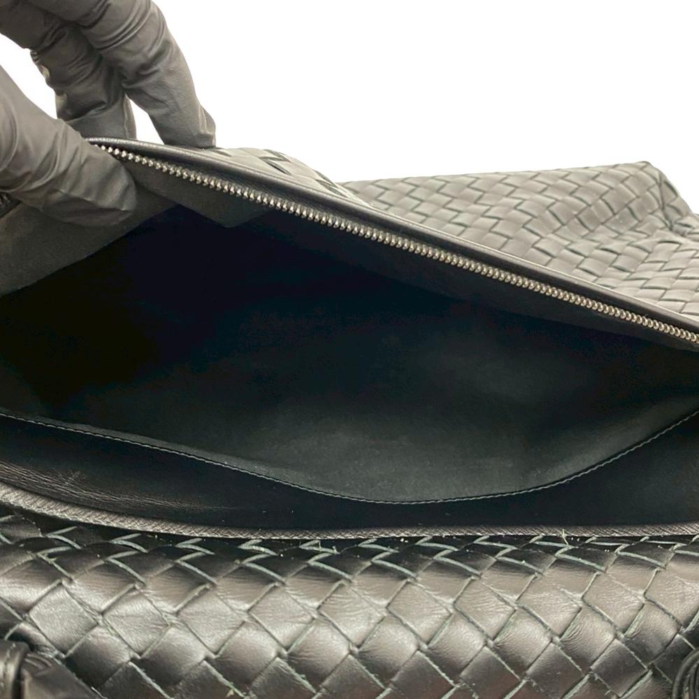 Bottega Veneta AB Bottega Veneta Black Nappa Leather Leather Nappa Intrecciato Briefcase Italy