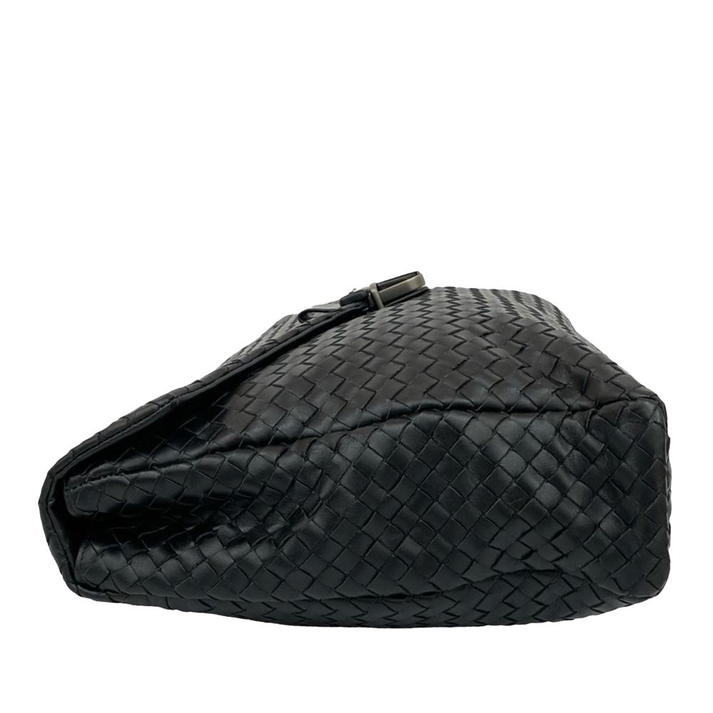 Bottega Veneta AB Bottega Veneta Black Nappa Leather Leather Nappa Intrecciato Briefcase Italy