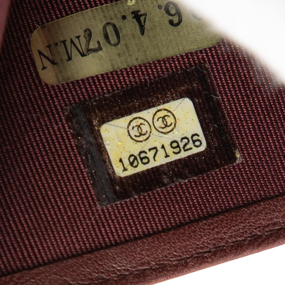 Chanel AB Chanel Black Lambskin Leather Leather CC Quilted Lambskin Compact Double Sided Flap Wallet France