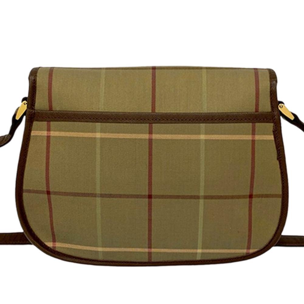Burberry B Burberry Brown Light Brown Canvas Fabric Vintage Check Crossbody United Kingdom