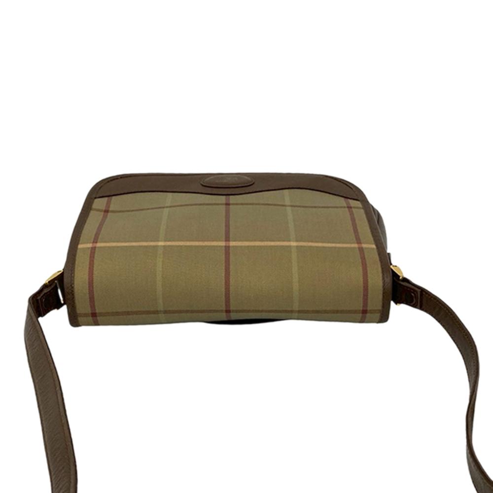 Burberry B Burberry Brown Light Brown Canvas Fabric Vintage Check Crossbody United Kingdom