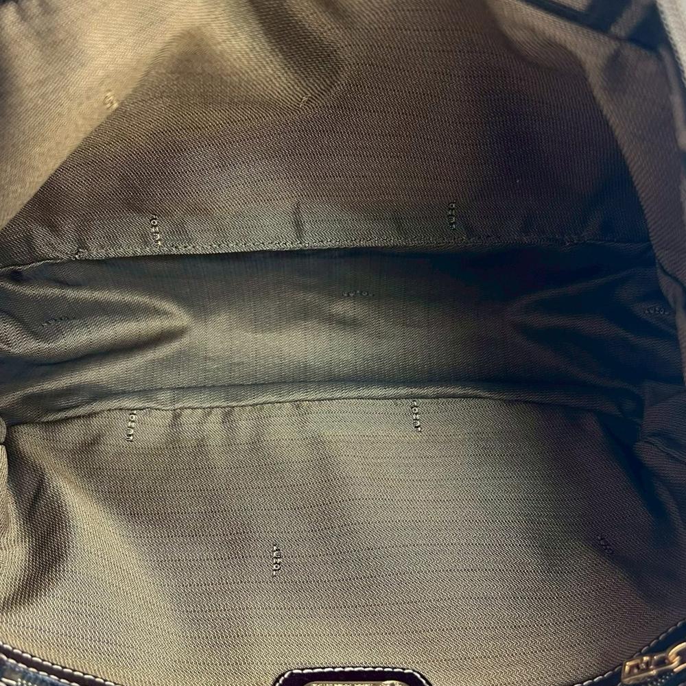 Fendi B Fendi Brown Canvas Fabric Small Zucca Twins Tote Italy