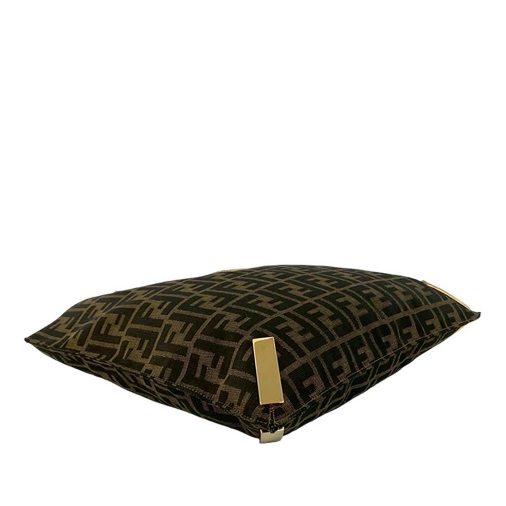 Fendi B Fendi Brown Canvas Fabric Zucca Tote Italy