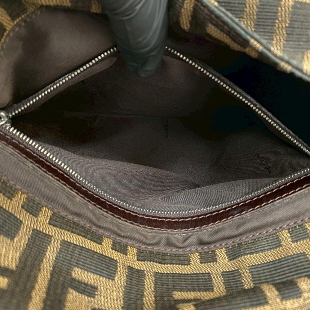 Fendi AB Fendi Brown Canvas Fabric Zucca Mamma Forever Italy