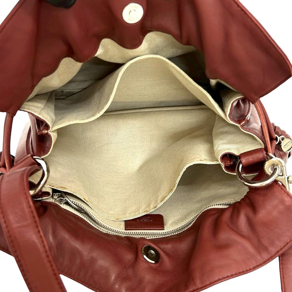 Loewe B LOEWE Red Brick Nappa Leather Leather Nappa Flamenco Tassel 30 Spain