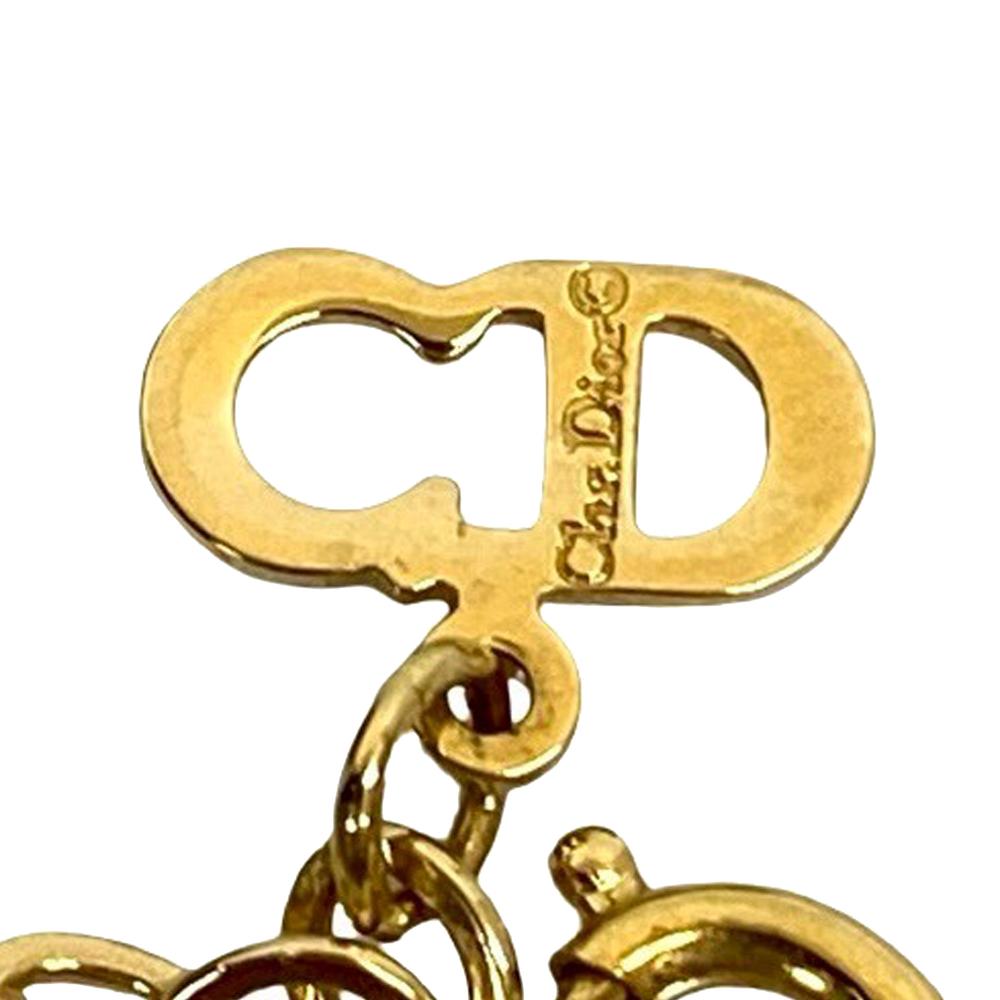Christian Dior AB Dior Gold Gold Plated Metal CD Logo Pendant Necklace France