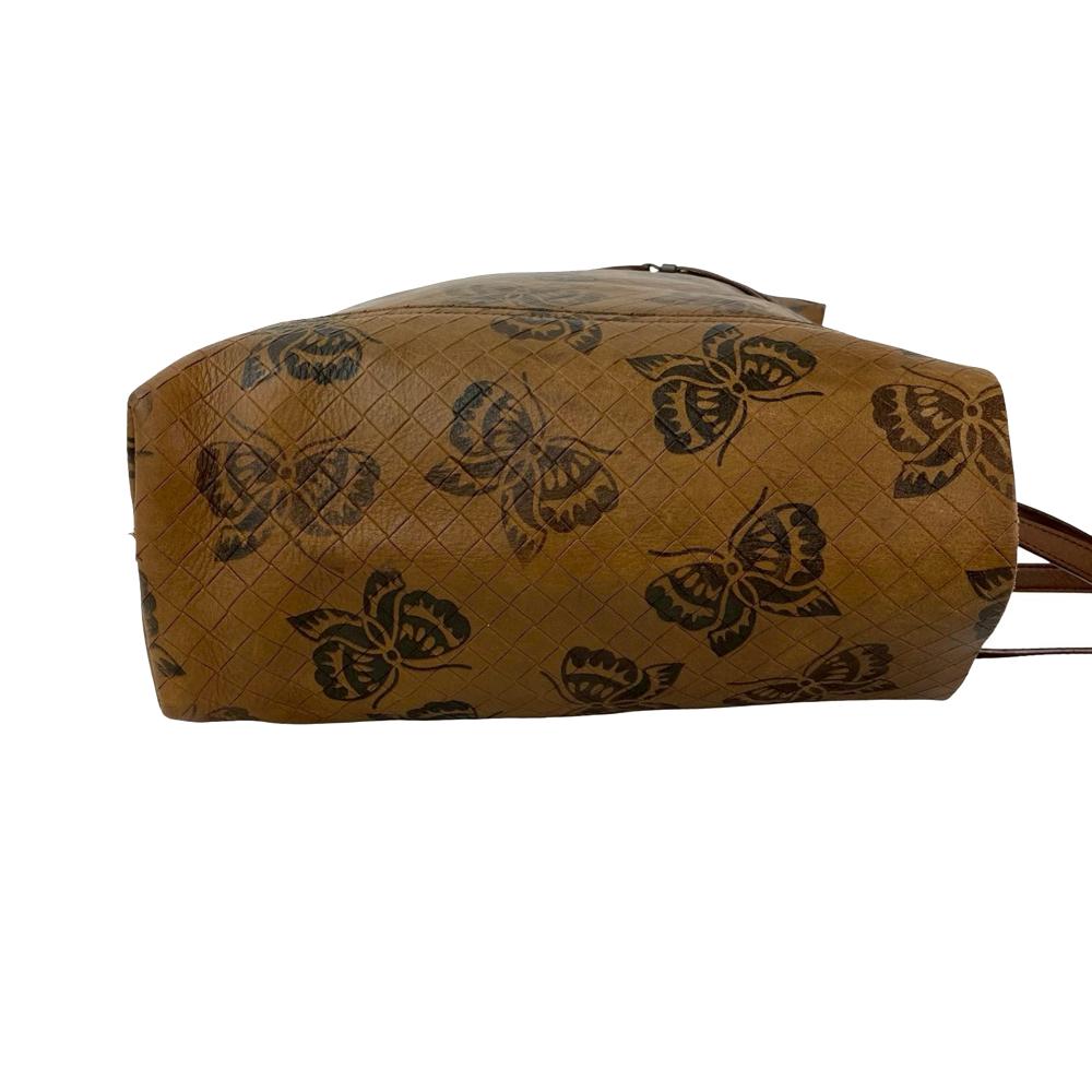 Bottega Veneta B Bottega Veneta Brown Nappa Leather Leather Nappa Intrecciomirage Butterfly Tote Italy