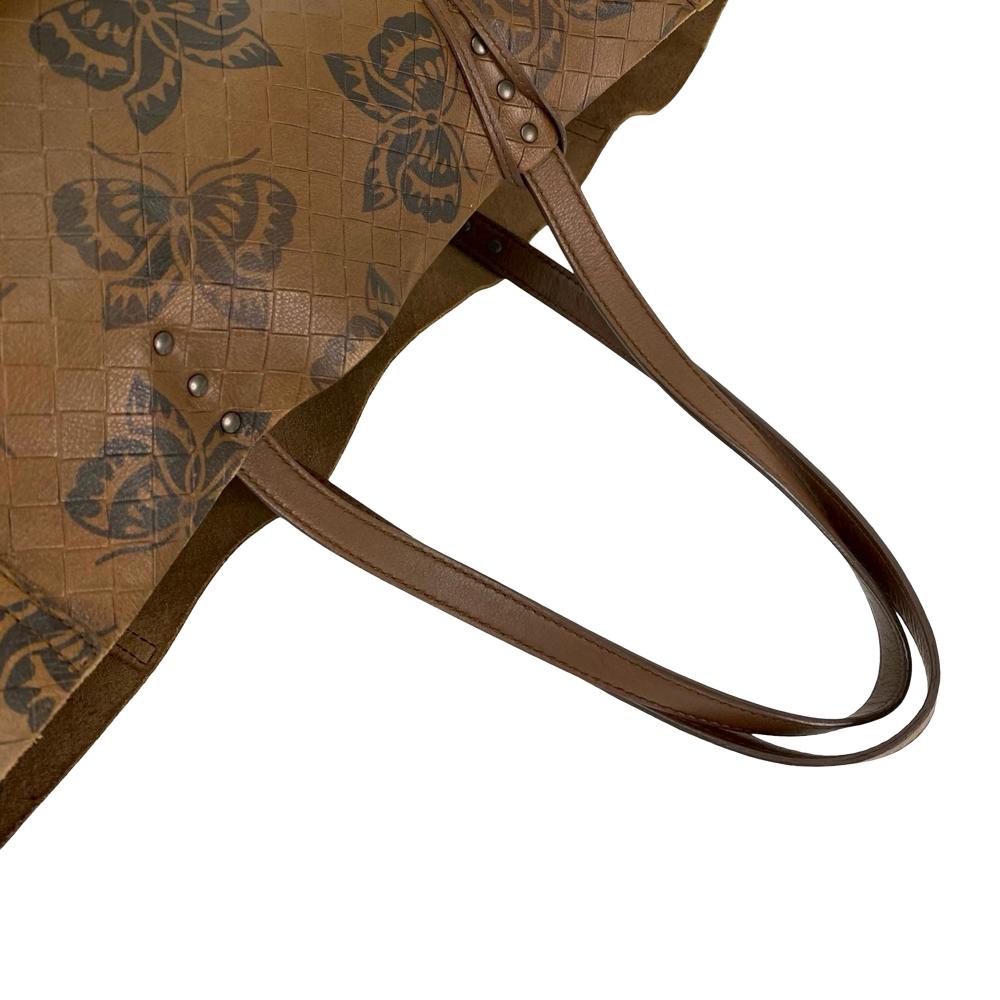 Bottega Veneta B Bottega Veneta Brown Nappa Leather Leather Nappa Intrecciomirage Butterfly Tote Italy