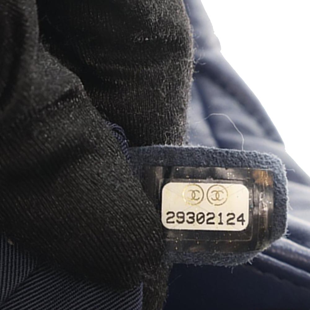 Chanel AB Chanel Blue Dark Blue Lambskin Leather Leather Medium Lambskin 19 Flap Italy