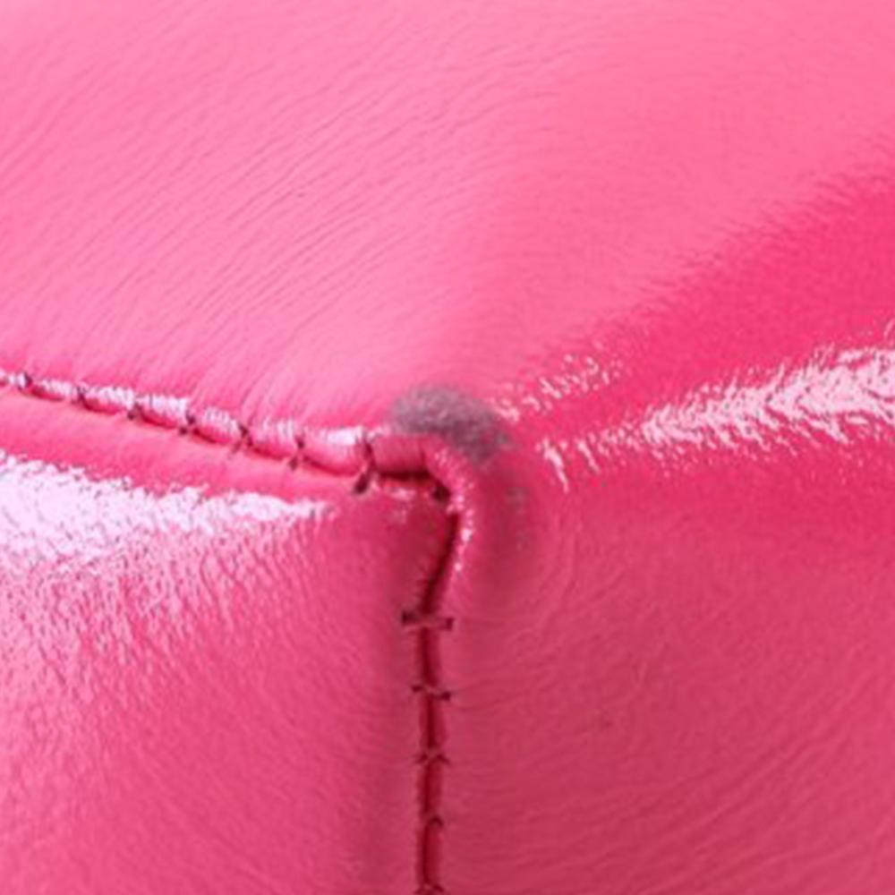 Chanel AB Chanel Pink Hot Pink Calf Leather Nano Shiny Aged skin 31 Shopping Bag France