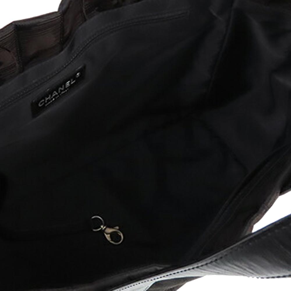 Chanel AB Chanel Brown Dark Brown Nylon Fabric New Travel Line Tote Italy