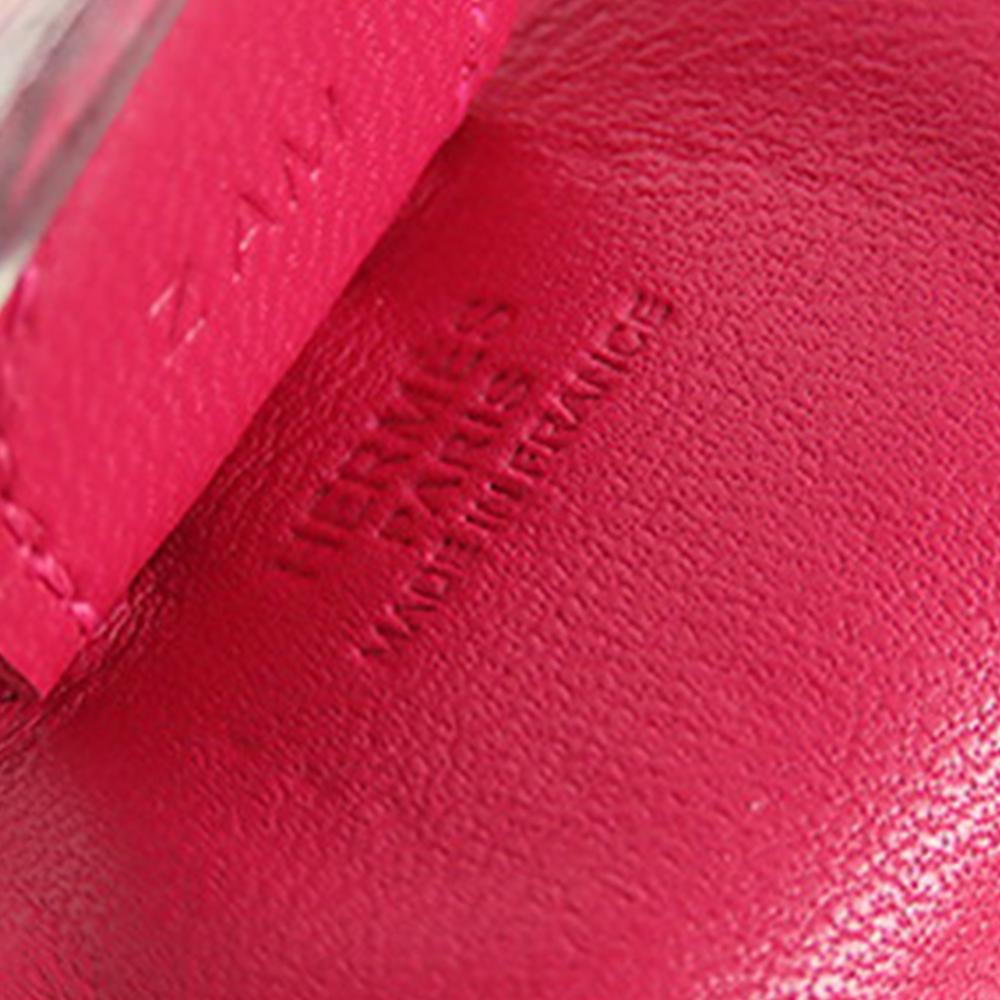 Hermès AB Hermès Pink Hot Pink Calf Leather Milo Lambskin Grigri Rodeo Bag Charm PM France