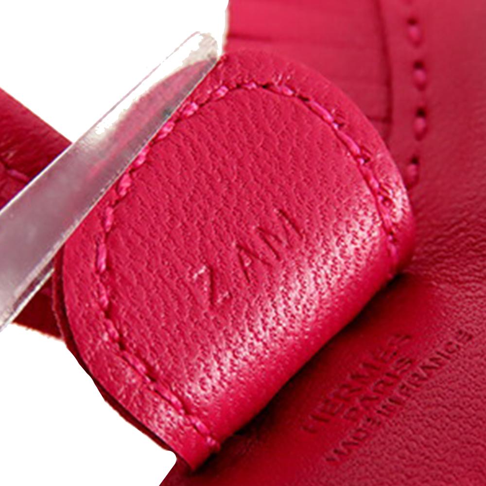 Hermès AB Hermès Pink Hot Pink Calf Leather Milo Lambskin Grigri Rodeo Bag Charm PM France