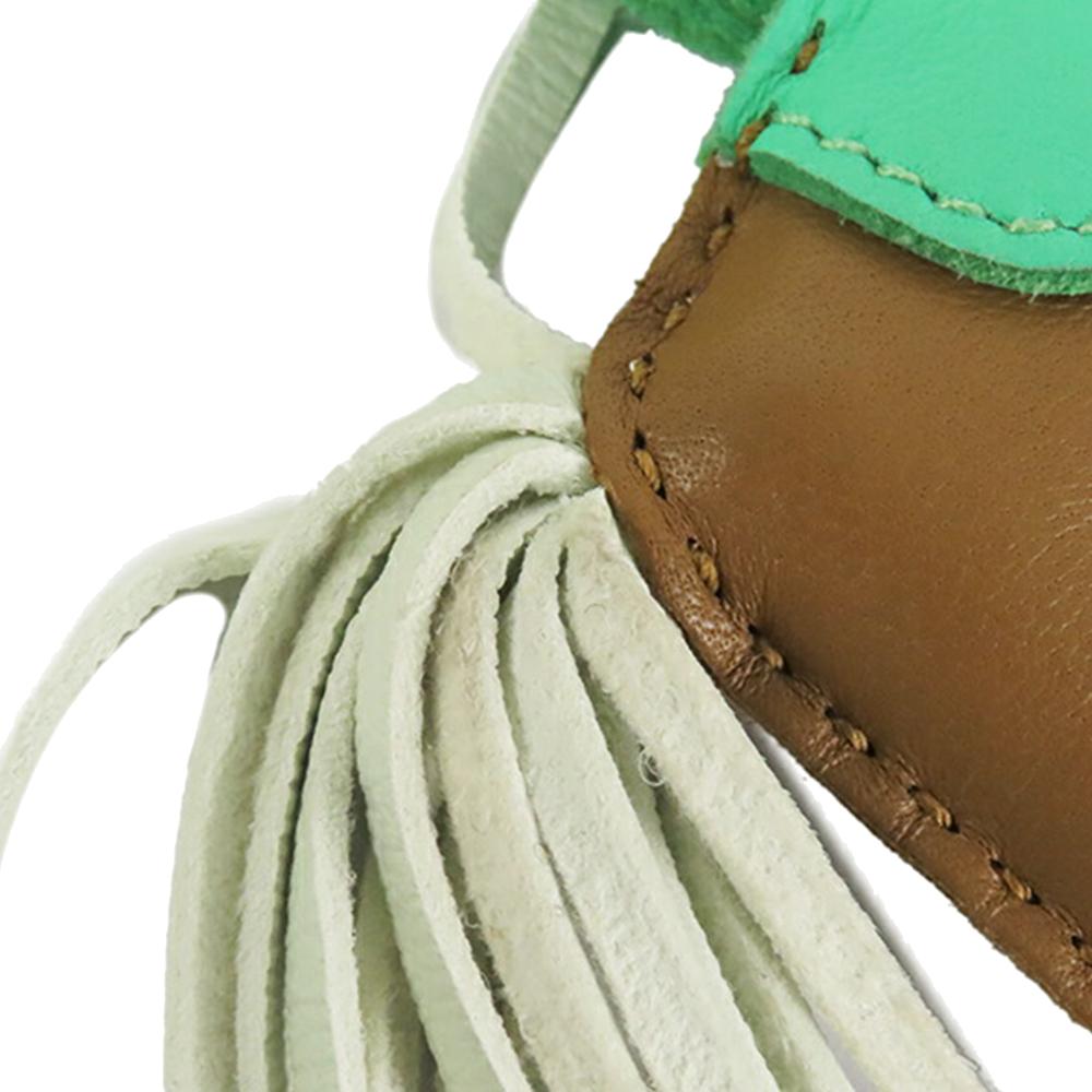 Hermès Brown Milo Lambskin and Swift Grigri Rodeo Pegase Bag Charm PM France