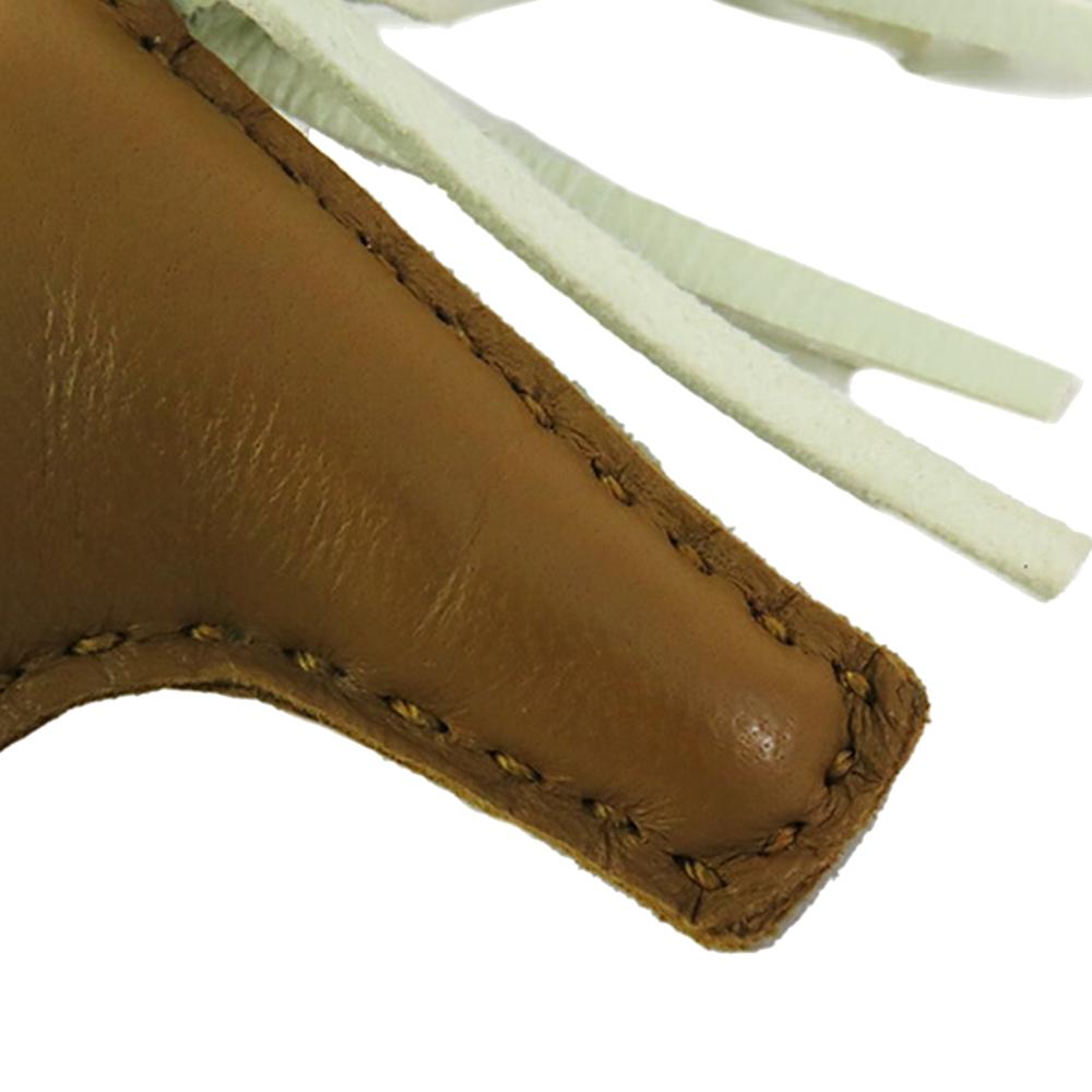 Hermès Brown Milo Lambskin and Swift Grigri Rodeo Pegase Bag Charm PM France