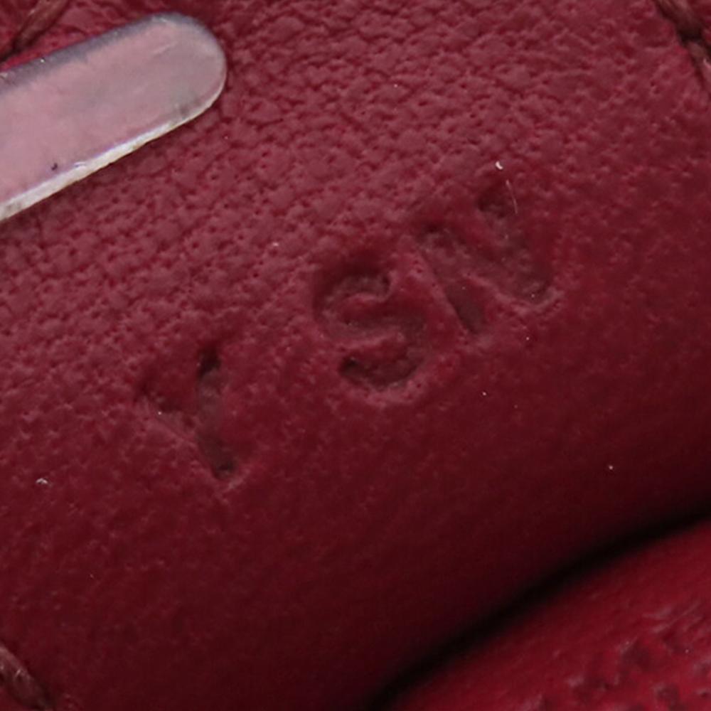 Hermès AB Hermès Red Dark Red Lambskin Leather Leather Milo Lambskin GriGri Rodeo Bag Charm PM France