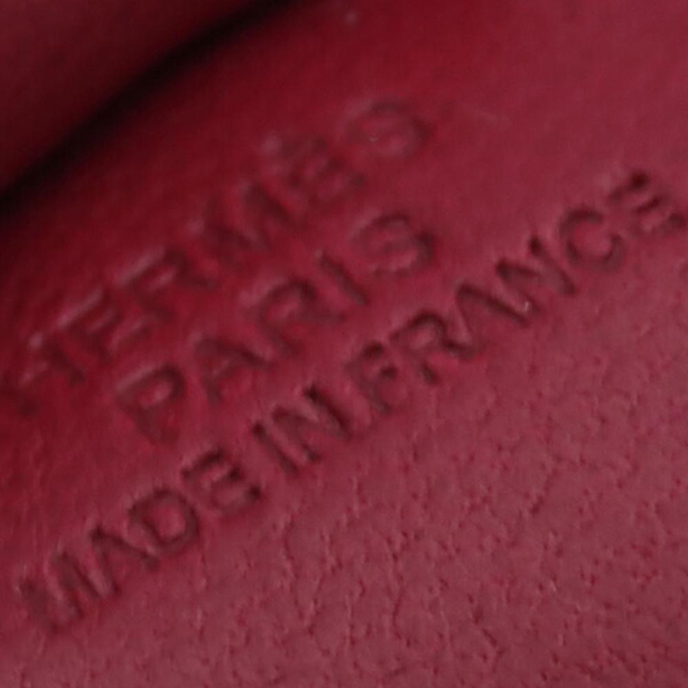 Hermès AB Hermès Red Dark Red Lambskin Leather Leather Milo Lambskin GriGri Rodeo Bag Charm PM France