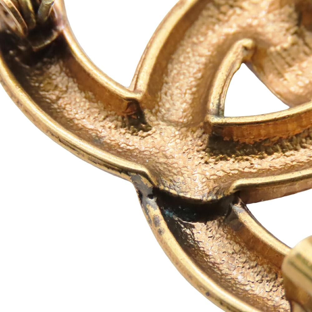 Chanel AB Chanel Gold Gold Plated Metal CC Brooch Italy