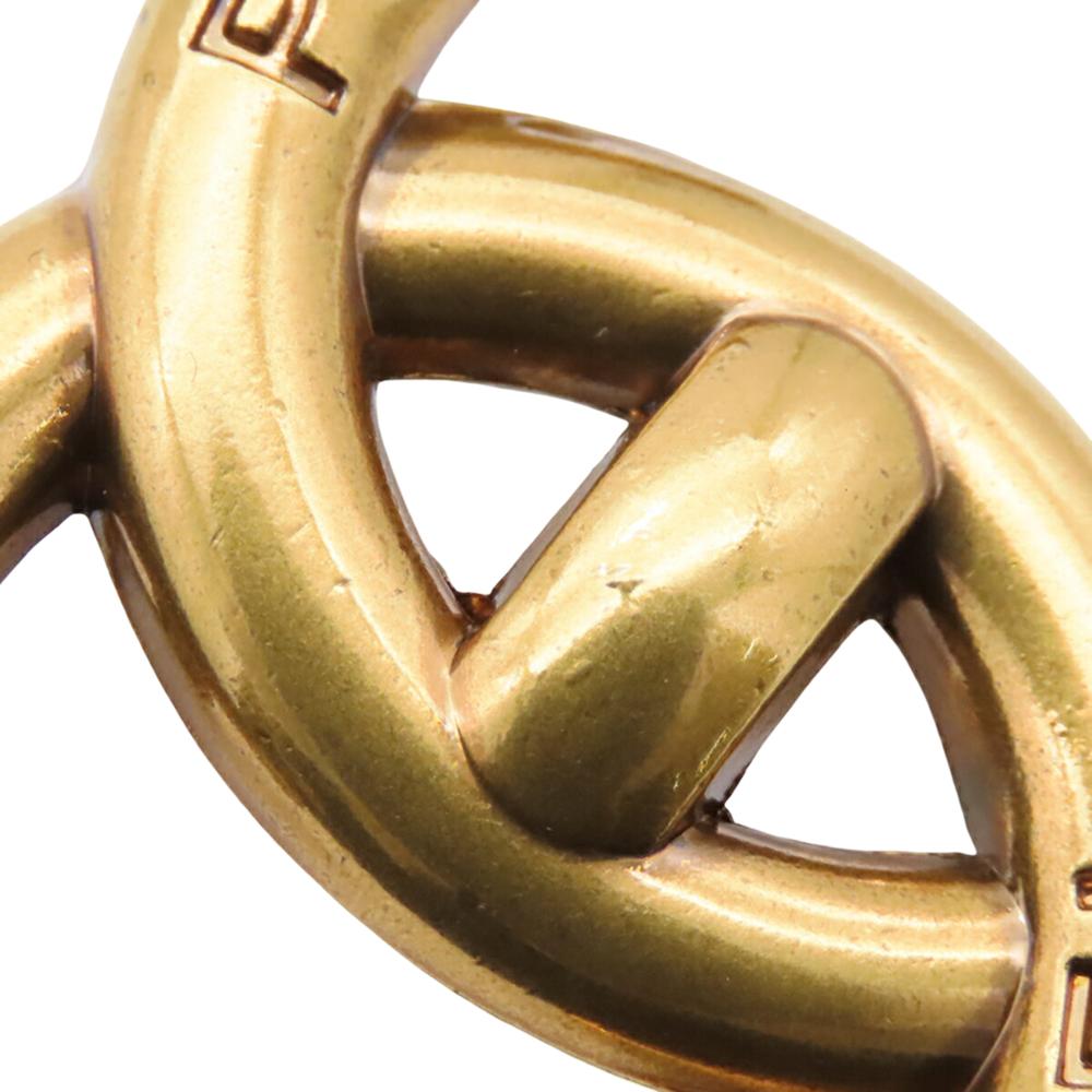 Chanel AB Chanel Gold Gold Plated Metal CC Brooch Italy