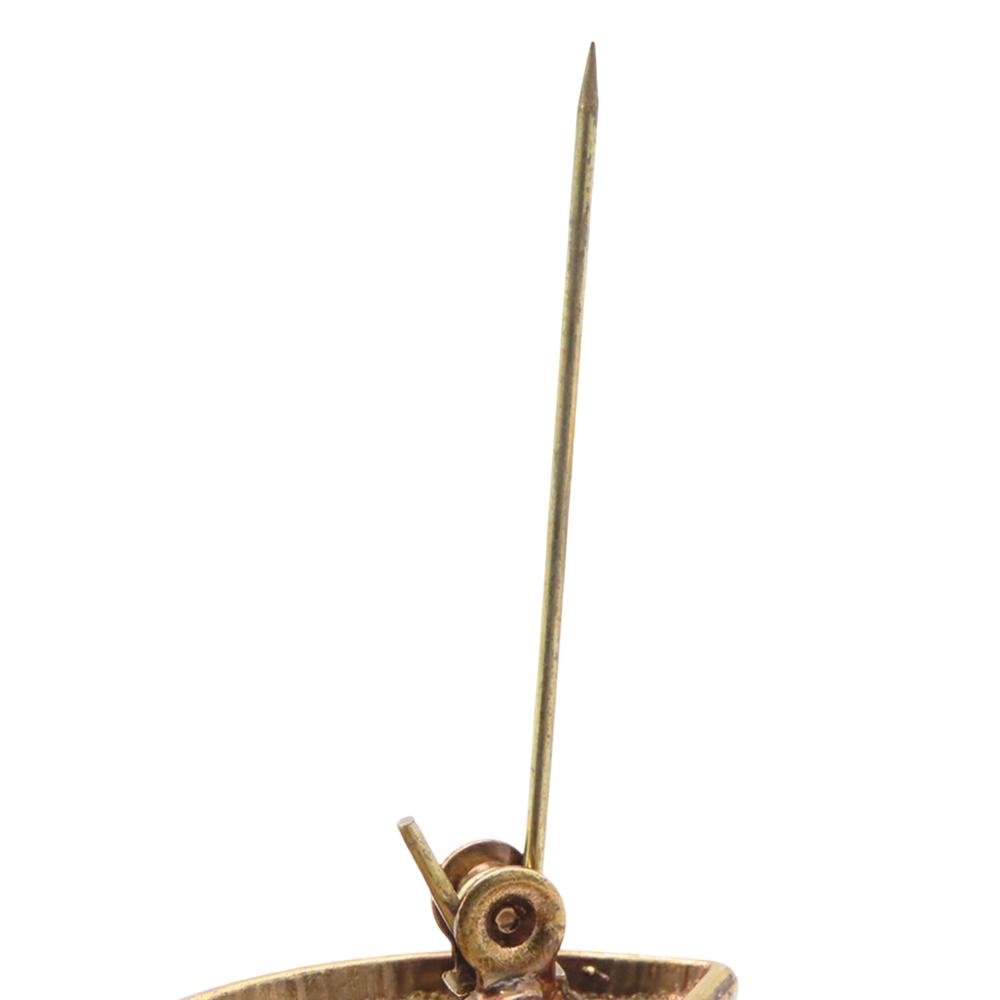 Chanel AB Chanel Gold Gold Plated Metal CC Brooch Italy