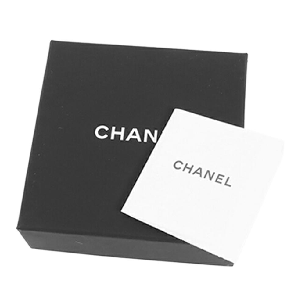 Chanel AB Chanel Gold Gold Plated Metal CC Crystal Drop Hoop Push Back Earrings Italy